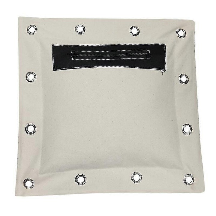 Sac sportiv de lupta 40x40cm, alb crem, pentru antrenament Wing Chun