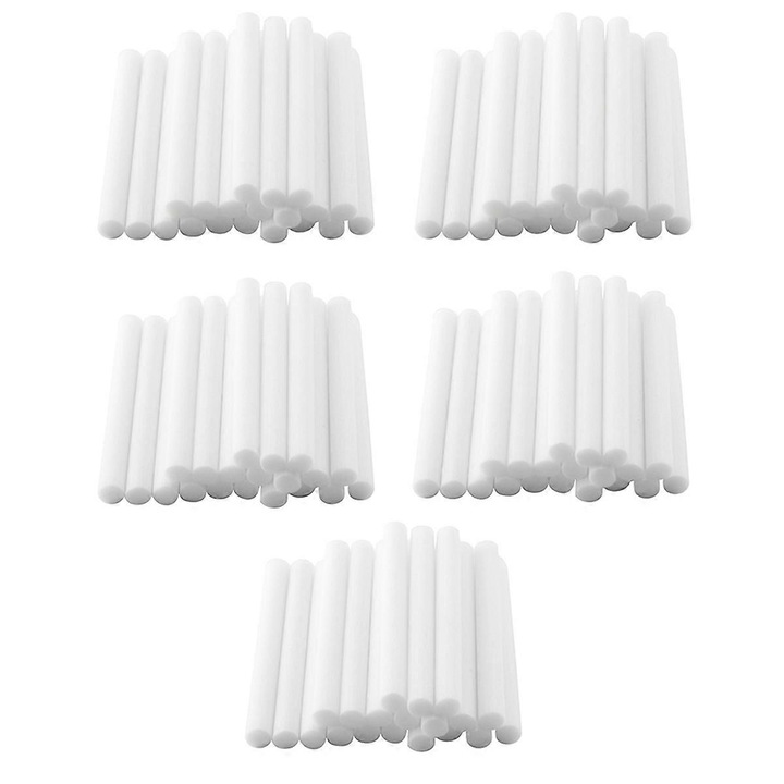 100 darabos párásító pálcika készlet, pamut, fehér, 8x200 mm