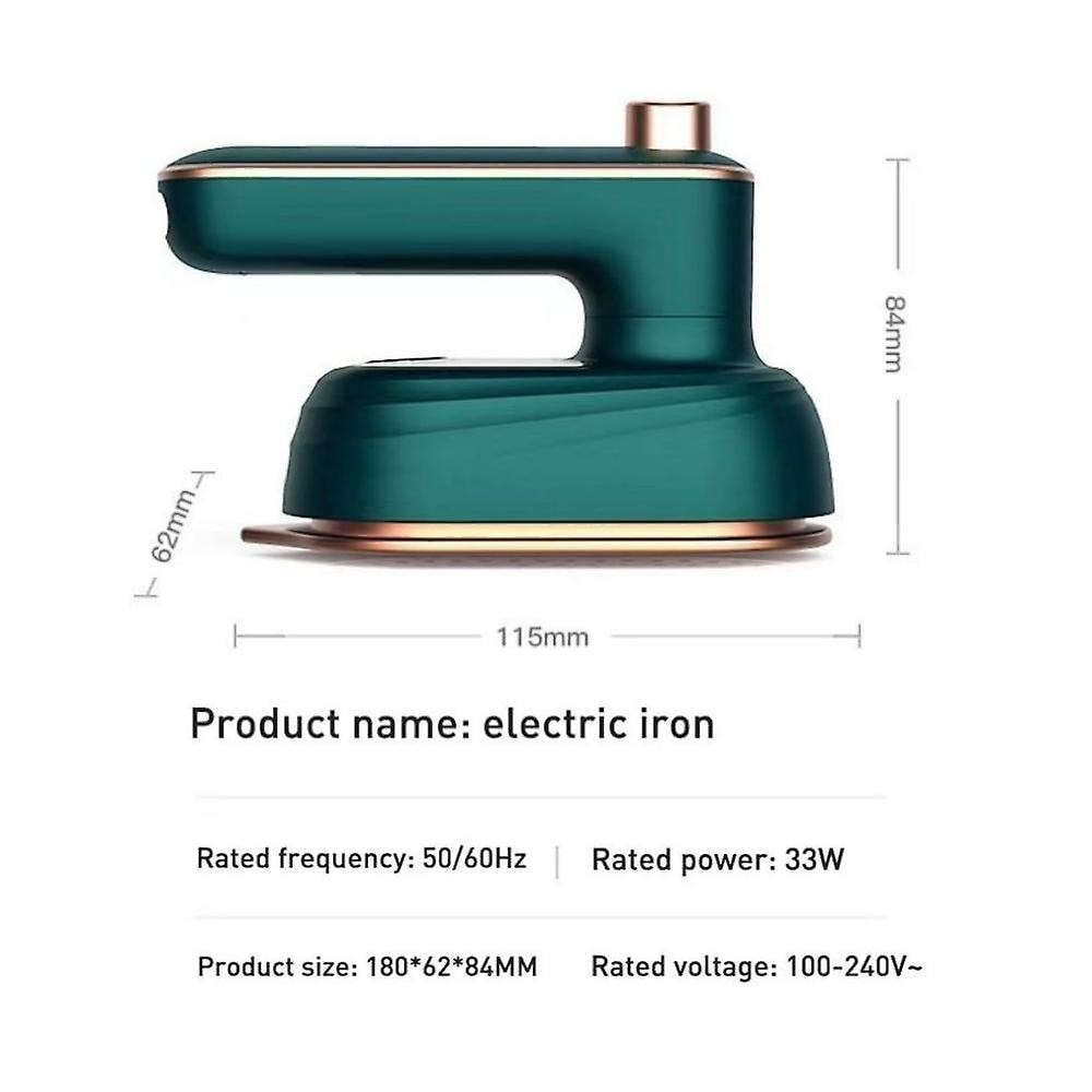 Fier de calcat portabil, 33W, aburi, capacitate rezervor 50ML, verde, dimensiuni 128x62x84mm, set complet