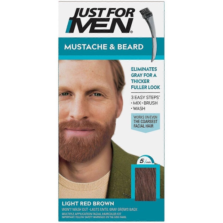 Colorant pentru mustata si barba Just For Men, rosu M27, aplicare usoara, fara amoniac