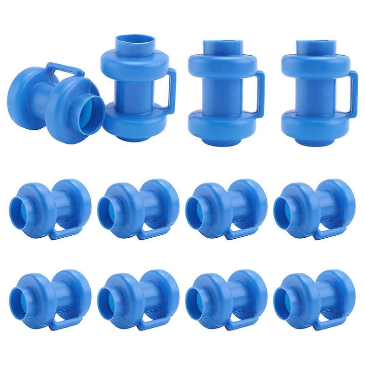 Set 12 capace pentru trambulina, 25 mm, colorate albastru, din plastic