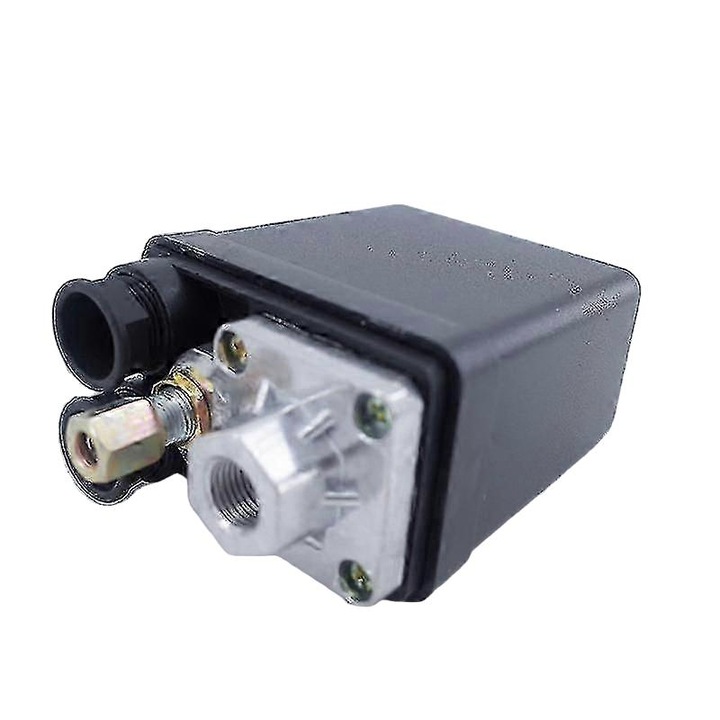 Comutator de presiune pentru compresor de aer, 175psi, 10Bar, 380V, 20A, 6-8bar, dimensiuni 14x9x6cm