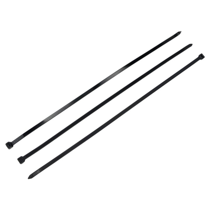 Coliere cablu, Teger, 12.0x500mm, set 100 buc, negre, rezistente la UV