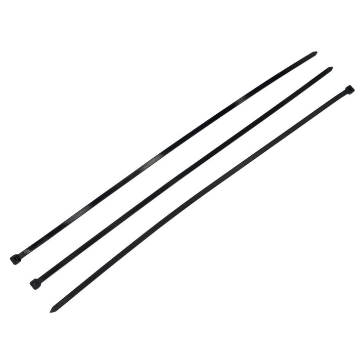 Coliere cablu, Teger, 12.0x900mm, set 100 buc, negru, rezistente la UV