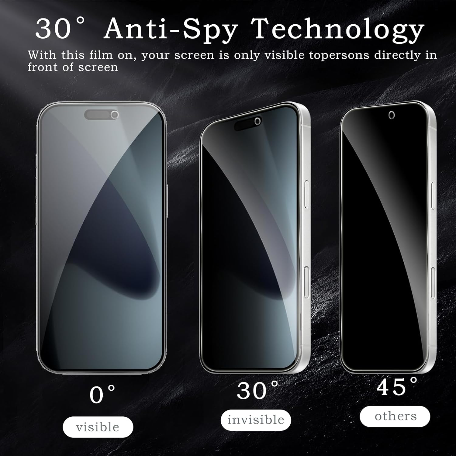 Folie sticla protectie ecran si lentile camera iPhone 17 Pro, set 2 bucati, privacy, 9H, full screen