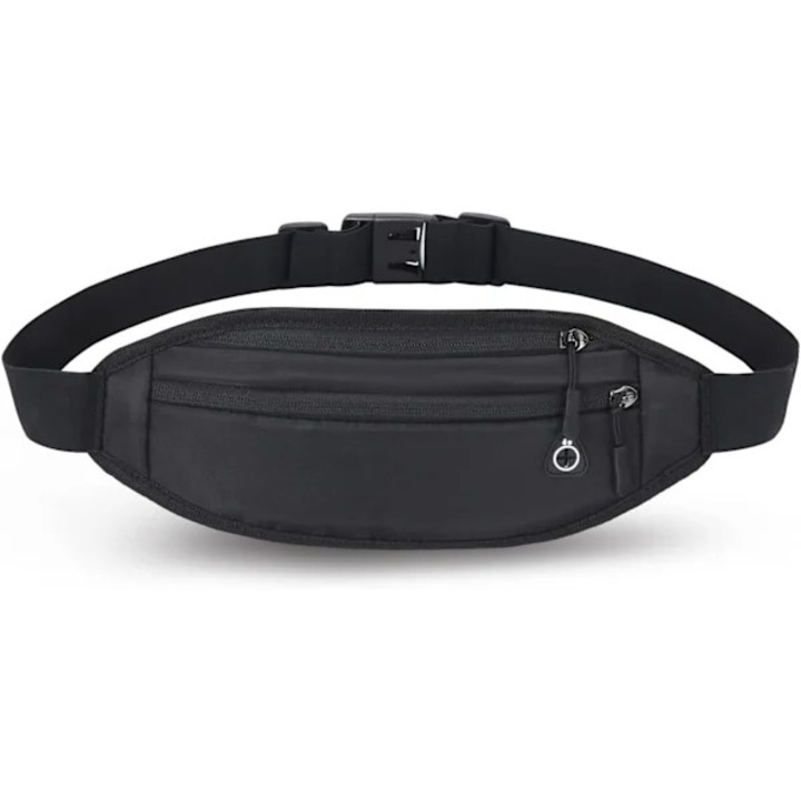 Borseta sport, marime pana la 7 inch, rezistenta la apa, unisex, negru