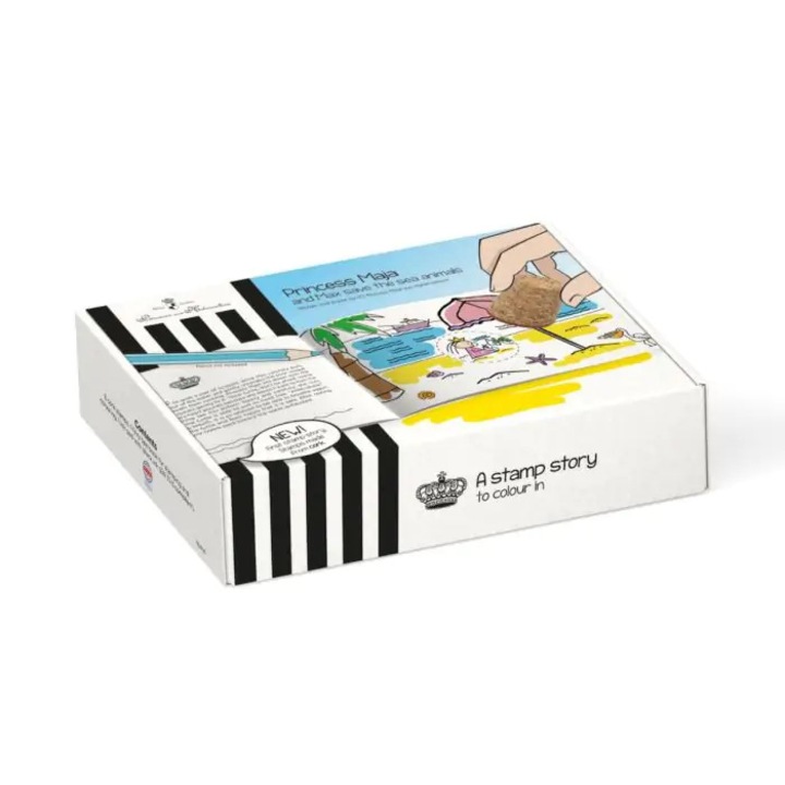 Set stampile Princess Maja, 6 piese, material pluta, rotund