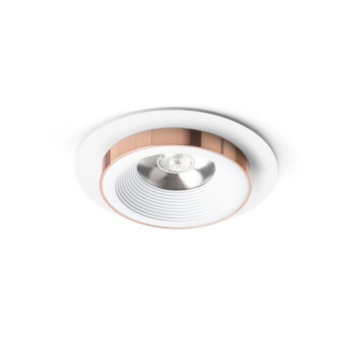 Rendl R13235 SHARM LED таванна лампа за вграждане, черно хром / бяло медно 10W 3000K