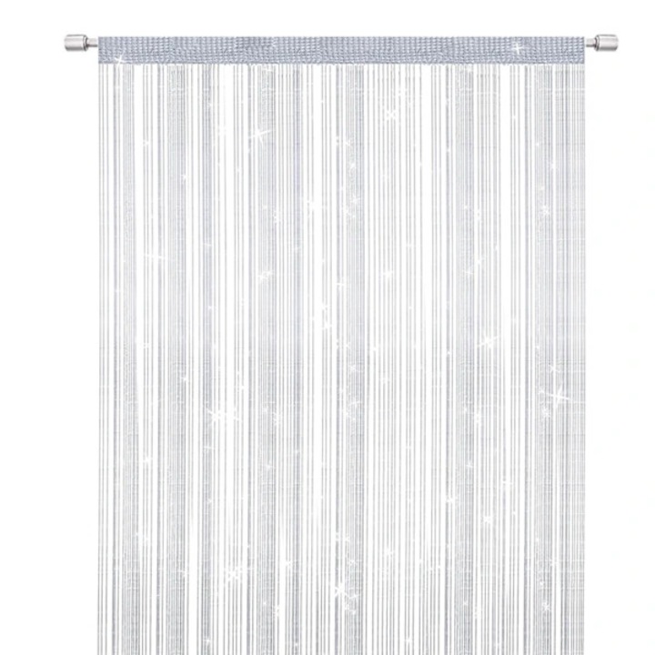 Fehér zsinórfüggöny, 100x200cm, térelválasztó, rovarvédelem