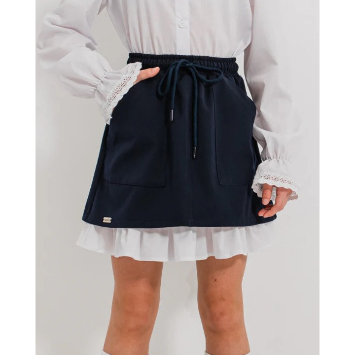 Blanche sötétkék iskolai szoknya