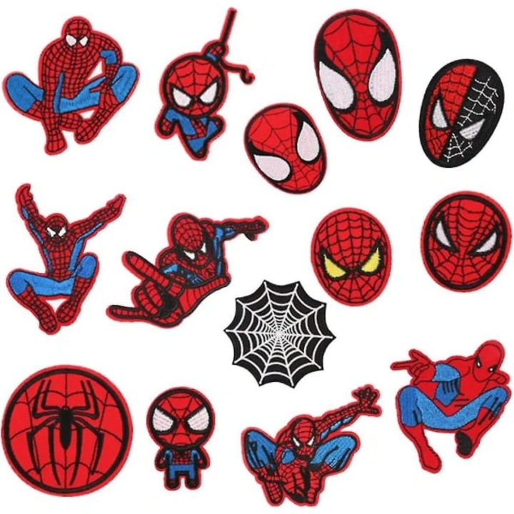 Комплект от 14 лепенки Spiderman от кожа за многоцветни дрехи