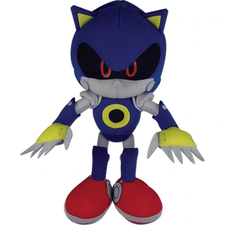 Metal Sonic plüss figura/játék (Sonic the Hedgehog), gyűjthető, ideális ajándék, Többszínű, 28 cm