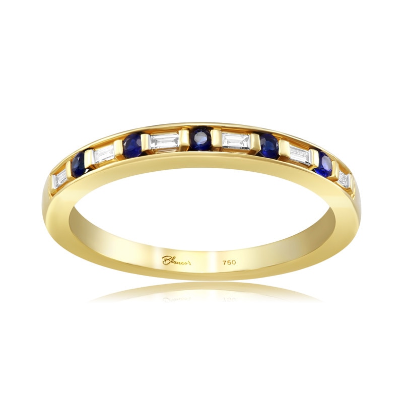 Inel Aur 18k Diamante, Safire DERUVO, RAMR02676-Y55, Marime 55