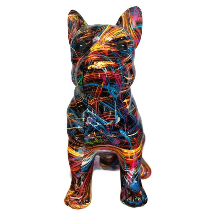 Figurina decorativa Buldog, BoMa Home, 21x10x15,5cm, multicolor