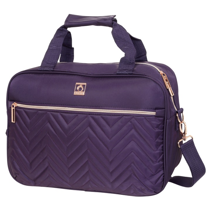 Diplomat Monaco utazótáska, 40x28x15 cm, Wizz Air kézipoggyász, poliészter, lila