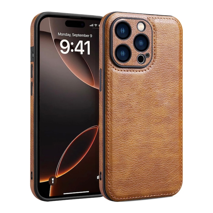 Prémium bőrhatású telefontok kompatibilis iPhone 14 Pro készülékekhez – elegáns védelem a mindennapokra