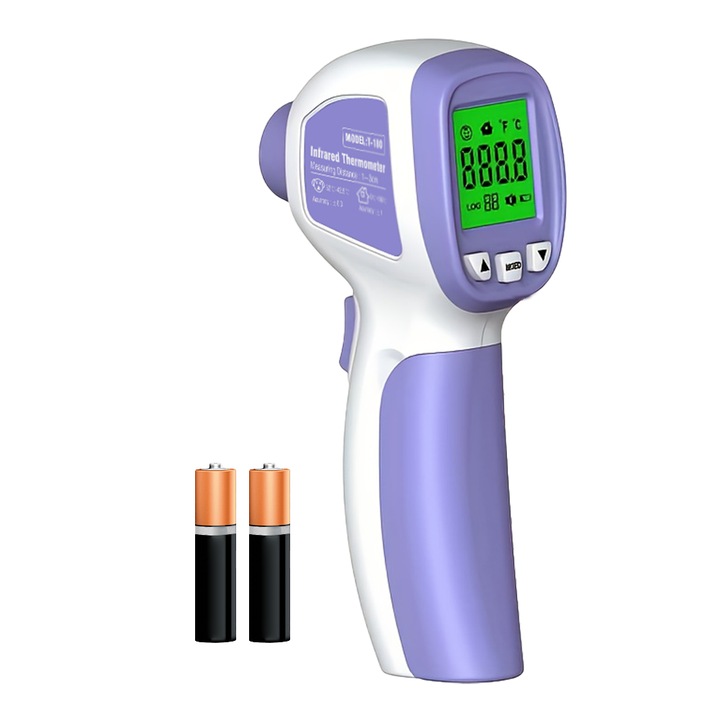 Termometru NJTY T180 Fara Contact 2 Moduri, 0-100°C, 32 Memorii, Corp/Pisica/Caine/Obiect