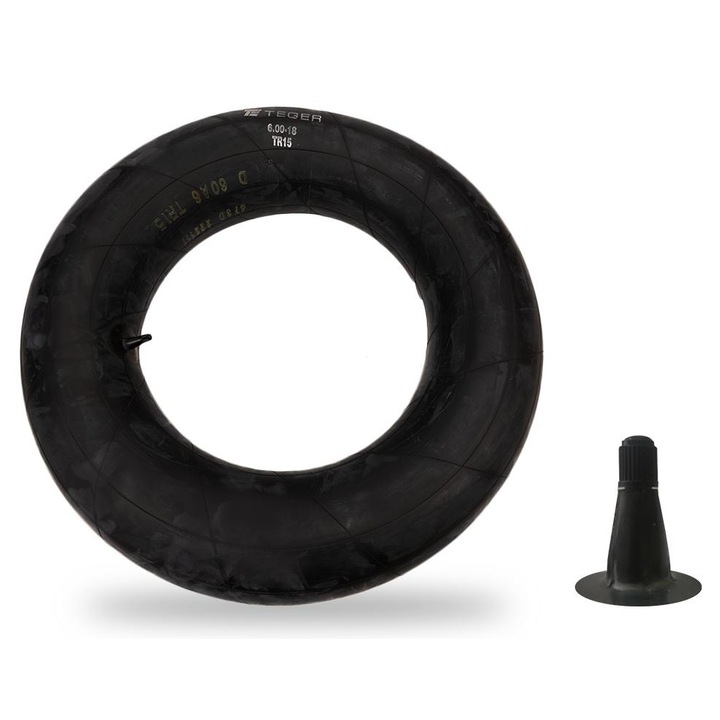 Tub butil 6.00-18 TR15, Teger, rezistenta la perforare, elasticitate buna, negru