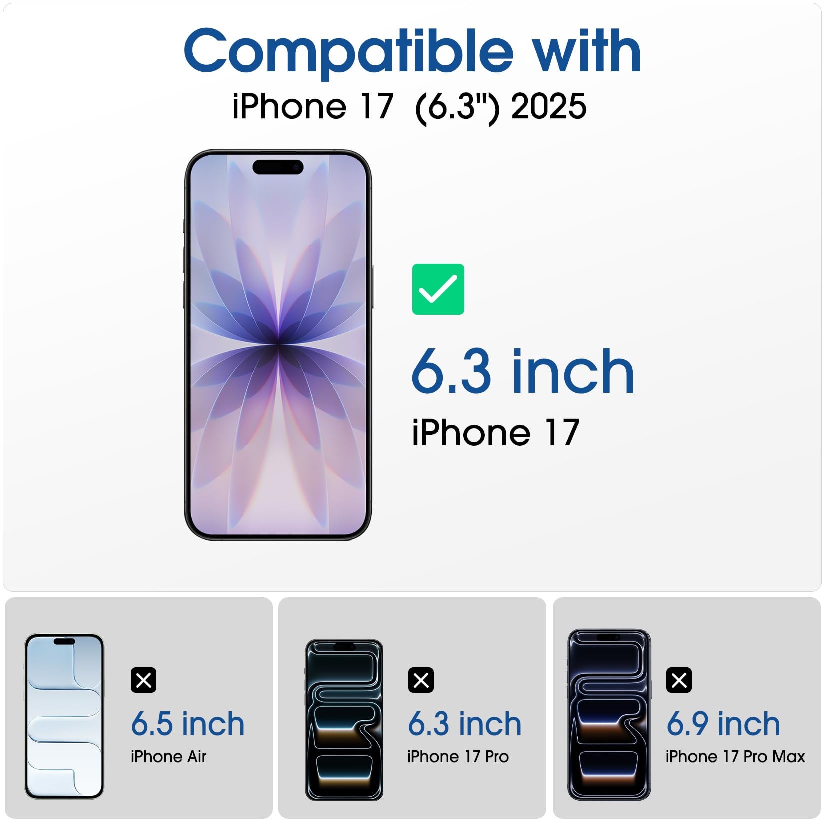 Folie Protectie Privacy compatibila cu iPhone17, Sticla Templata 9H+, cu Kit de Aplicare Instanta si Functie Automata de Indepartare a Prafului, Claritate Super HD, Tratament Electronic Oleofobic si Anti Amprente