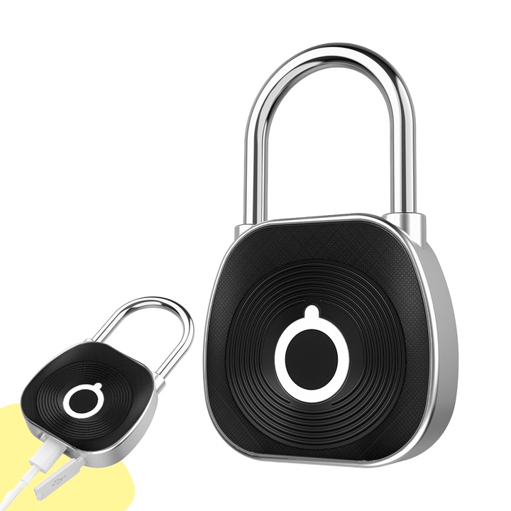 Lacat Inteligent cu Amprenta L.AOL.AU V8 (negru)