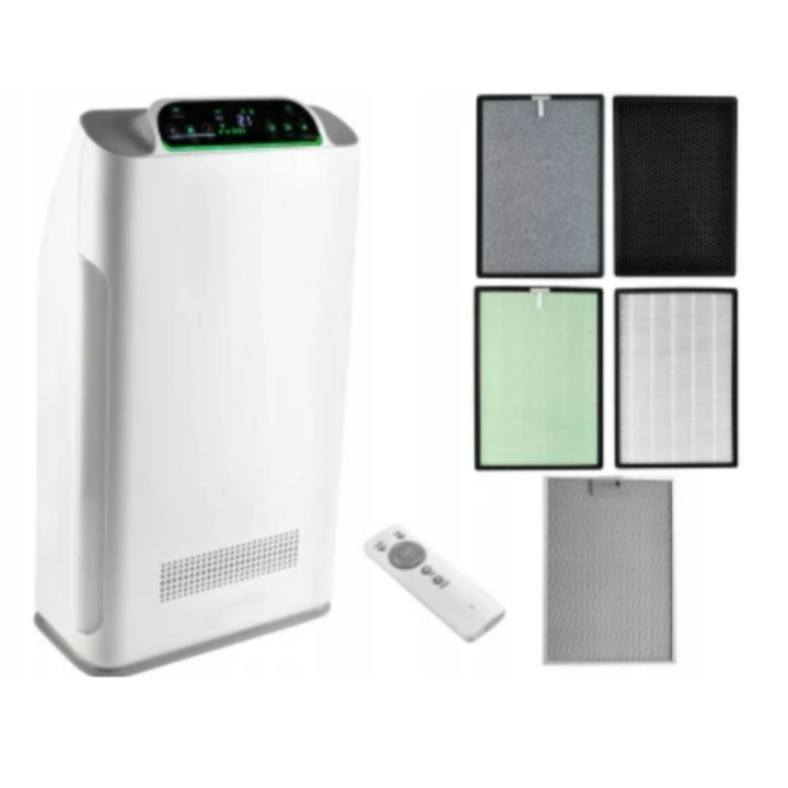 Purificator de aer, Zola, 5 filtre, filtru hepa, Ionizare, Catalyst, ultraviolete, senzor de umiditate, 3 trepte, panou digital, telecomanda, 220-240V