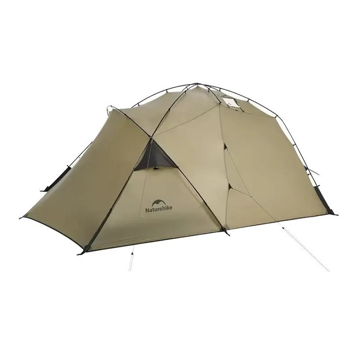Cort camping Naturehike Shandi Solo, model sezonier, doua camere, impermeabilitate 1500 mm, impermeabilitate podea 3000 mm, culoare Moon Rock Sand