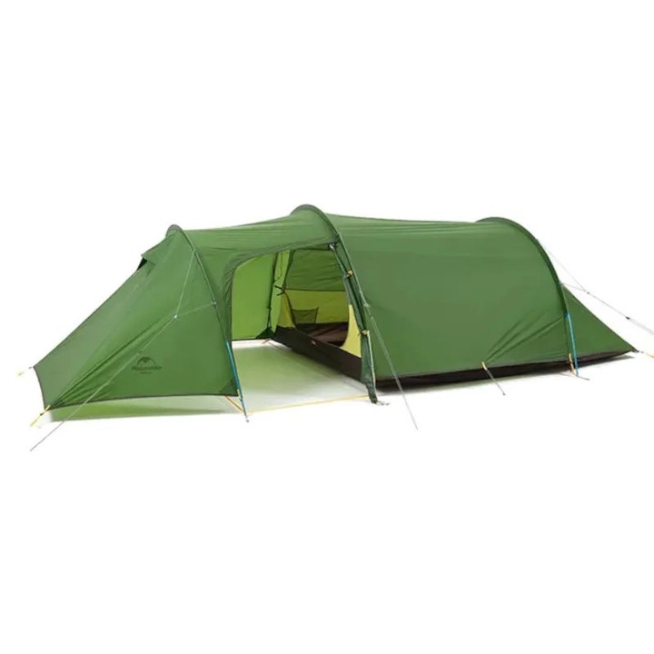 Къмпинг палатка Opalus 3, NATUREHIKE, 3 души, 2 входа, 110 см, 2,7 кг, найлонов материал със силиконово покритие