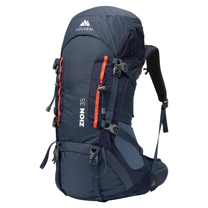 Раница за трекинг, Volven Zion, 35 л, 2 отделения, тъмносиня
