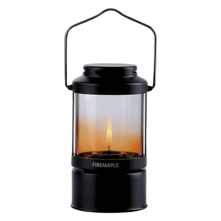 Lampa camping, FIRE-MAPLE, Aurora, 2 surse de iluminat, neagra, compacta