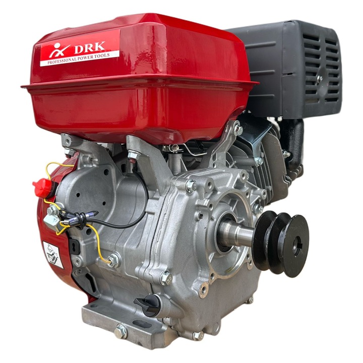 Бензинов двигател за мотофреза модел GX-390, 4-тактов DRK, 13 к.с., шпонков вал + двойна ролка на двигателя 25 мм