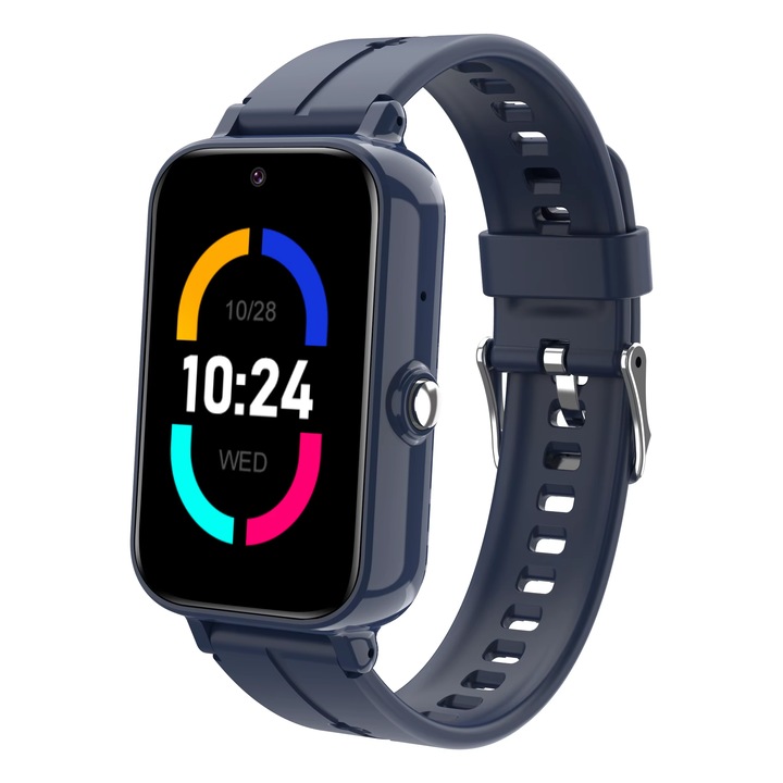 Детски Смарт часовник NUBKI DH13, 4G, GPS+LBS+Wi-Fi Tracking, IPS Дисплей 1.57", 240*320, Камера, Видео разговор, Син