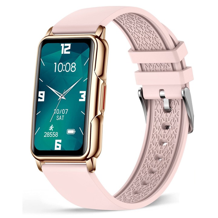 Ceas inteligent pentru femei (3,73 cm/1,47 inch, iOS si Android cm), ceas inteligent pentru femei, ceas fitness, tracker de fitness, functii de sanatate