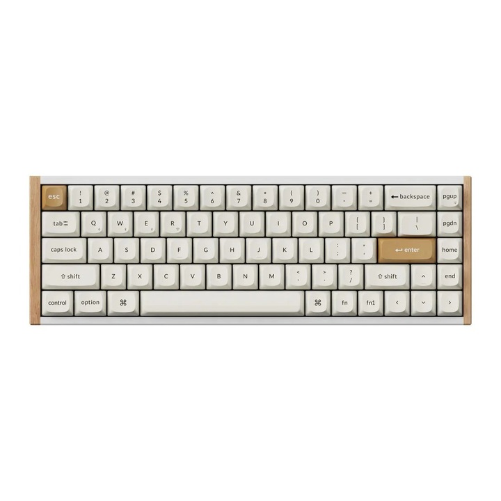 Keychron K6 HE QMK Програмируема безжична механична клавиатура, 2.4 GHz / Bluetooth / USB, Gateron двурелсов магнитен превключвател Nebula, бяла