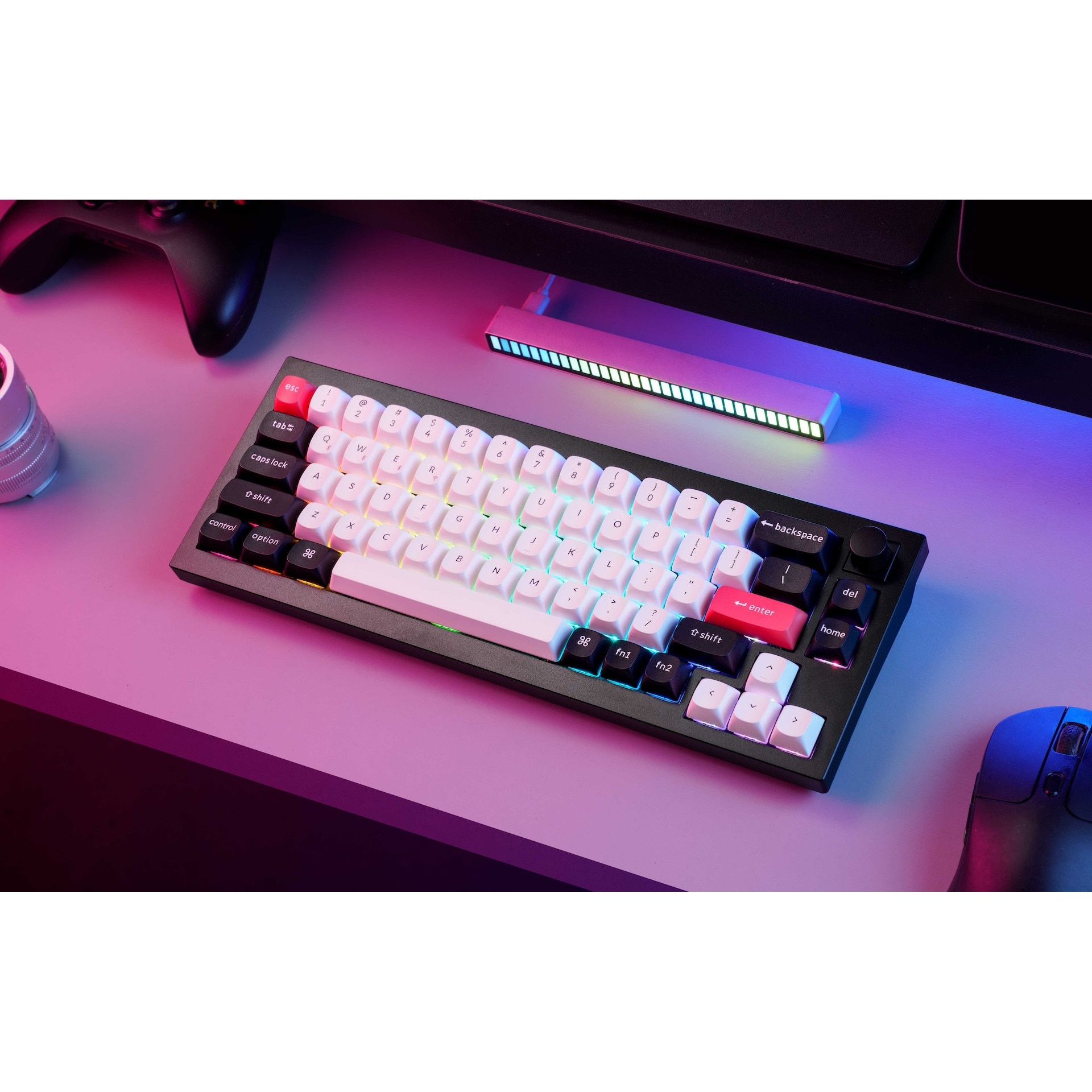 Keychron Q2 HE QMK Програмируема безжична механична клавиатура, 2.4 GHz ...