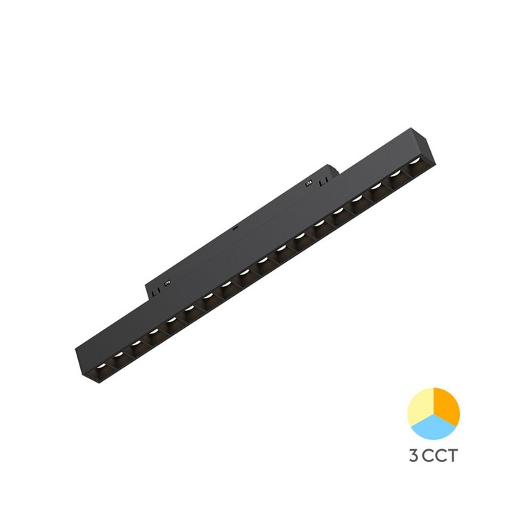Corp LED Braytron 18W, 1580lm, 3in1, negru