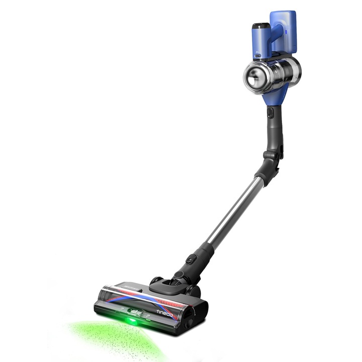 Aspirator fără fir, Tineco, Pure One S50 Pro, Putere 200AW, Tub pliabil, autonomie 95 minute, Albastru / Negru