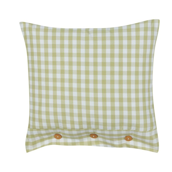 Díszpárna Talya 45 x 45 cm Gingham Olivazöld