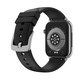 Smartwatch 1.85" Cu Bracelet Silicon Negru - Apel Bluetooth, NFC, IP68, Monitorizare Ritm Cardiac/SpO2, Baterie 7 Zile, Compatibil iOS/Android