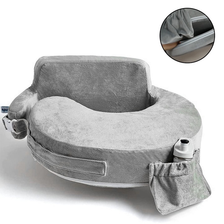 Perna de alaptare, Ergonomica, cu Cojineta de inaltime de 4cm, friendly cu pielea, poate fi spalata in masina, suport lumbar, usor de purtat, alimentare in siguranta, potrivita pentru alimentarea lacteala a copilului