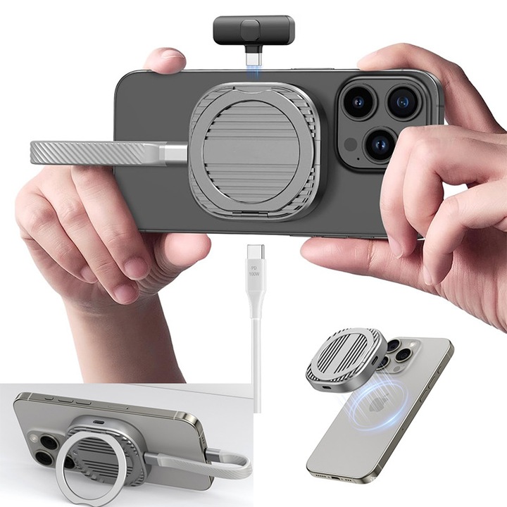 Carcasa magnetica Rack Hard Drive M.2 2230 NVMe, 2TB, Design Rugged, USB 3.2 Gen 2 Type-C，Carcasa din aluminiu