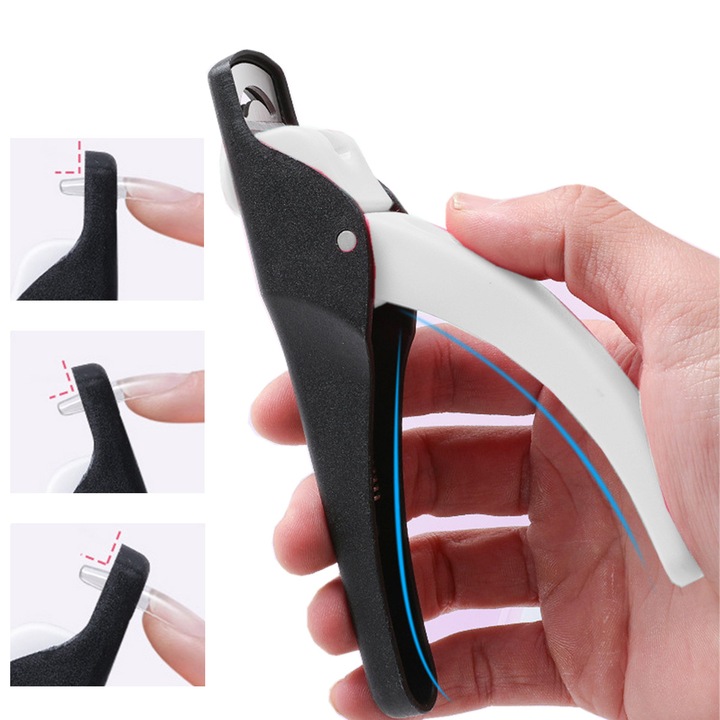 Clema de unghii, U-shaped, inox design ergonomic, multicolor, usor de curatat，14.2x6.2cm，alba