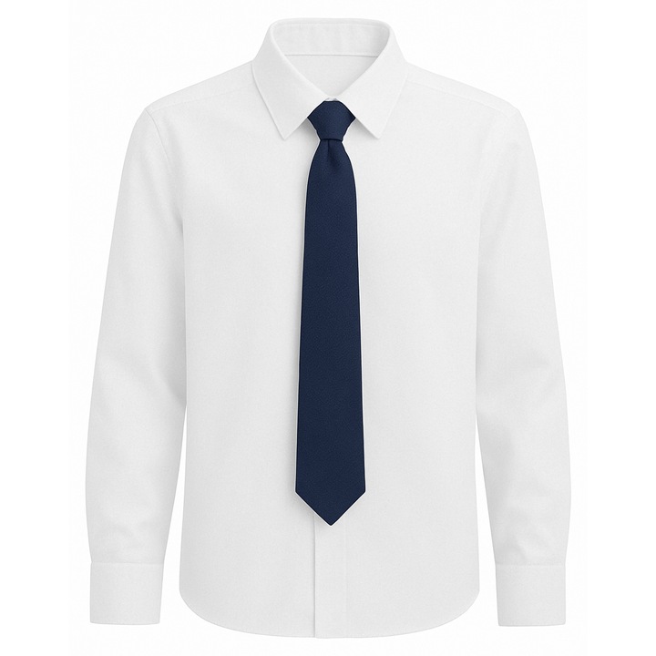 Camasa alba si cravata uniforma scoaldwqf, FamousKIds, Alb