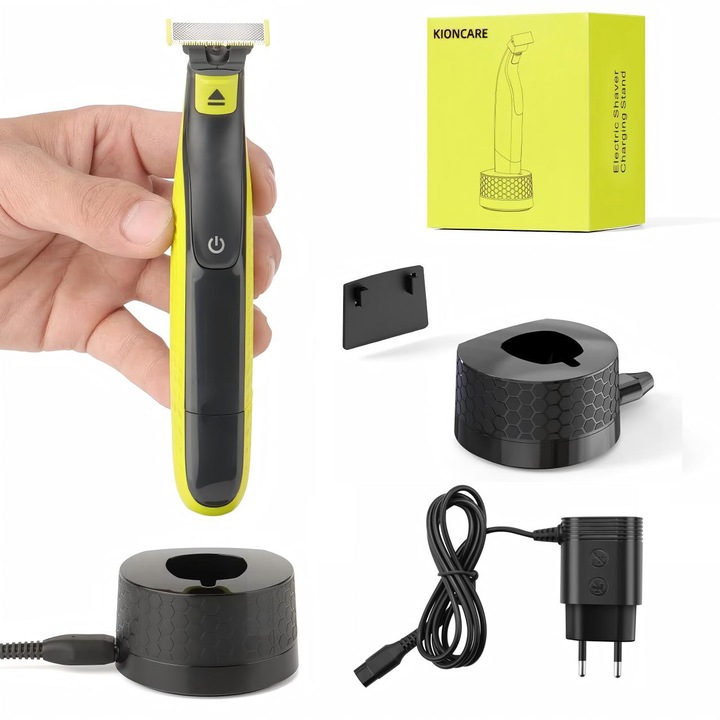 Töltő és tartó készlet, PsAyl, 4.3V, Philips One Blade QP2520-hoz, Fekete