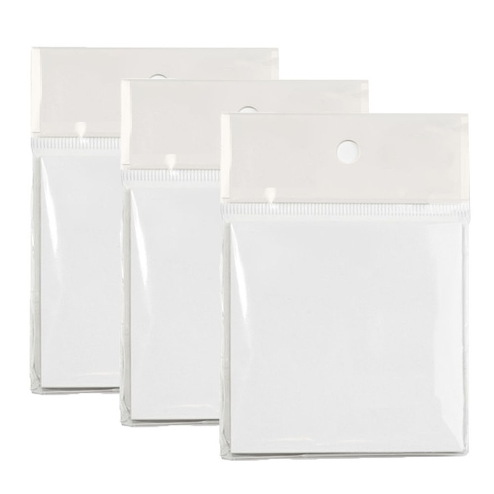 Note lipicioase transparente pentru scris, DONFANLIA®, Autoadezive, 75 x 75 mm, 150 bucati, Bricolaj produse noi Papetarie, potrivite pentru scris, rezistent la apa, Transparent