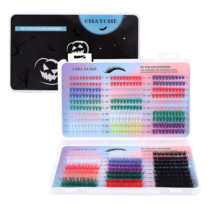 Set extensii gene colorate, 570 bucati