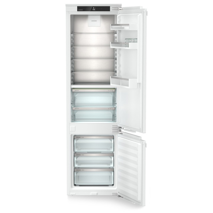 Хладилник с фризер за вграждане ICBNc 5623 Plus, NoFrost, BioFresh, 273 l, 193.8 сm, Клас C, Бял