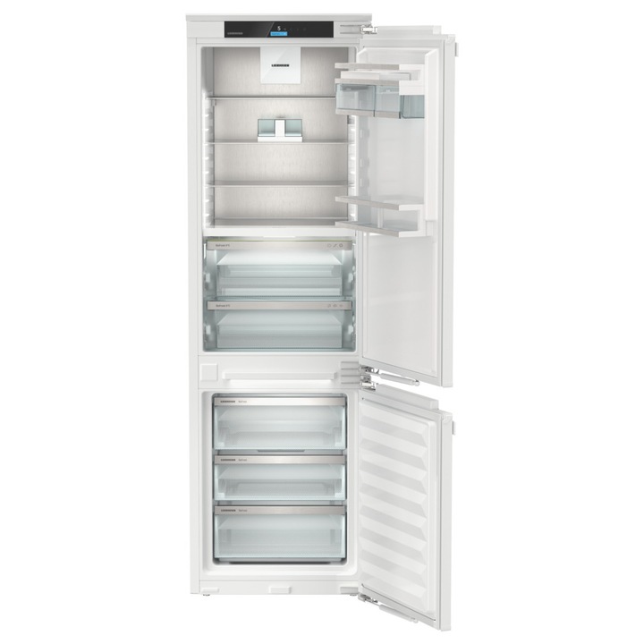Combina Frigorifica Incorporabila LIEBHERR ICBNbi 5153 Prime, 245l, H 177 cm, NoFrost, DuoCooling, BioFresh, SuperSilent, Clasa B, Alb