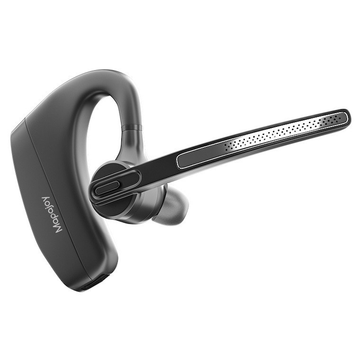 Безжична слушалка Mapajoy MBH2, Bluetooth 5.2, Батерия 110mAh, Multipoint, HD звук, 2 микрофона, Премахване на фоновия шум, Антрацитно черен