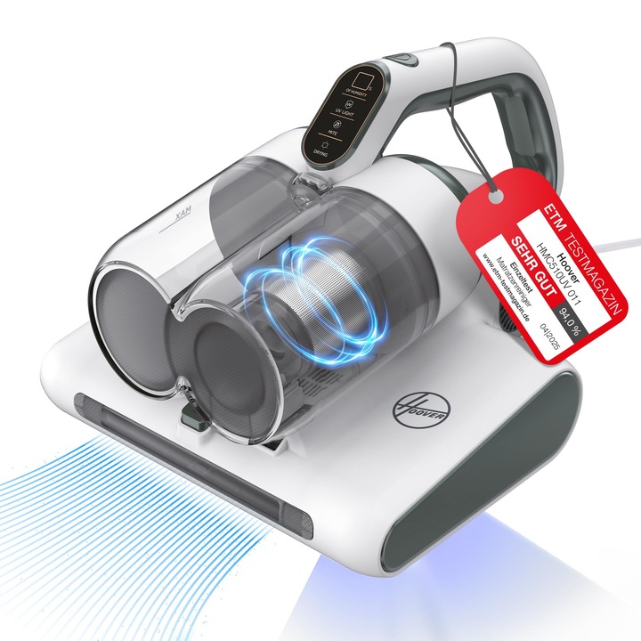 Aspirator portabil, Hoover Hmc5, 4 funcții, alimentare cu acumulator, 20x10x7cm, Alb