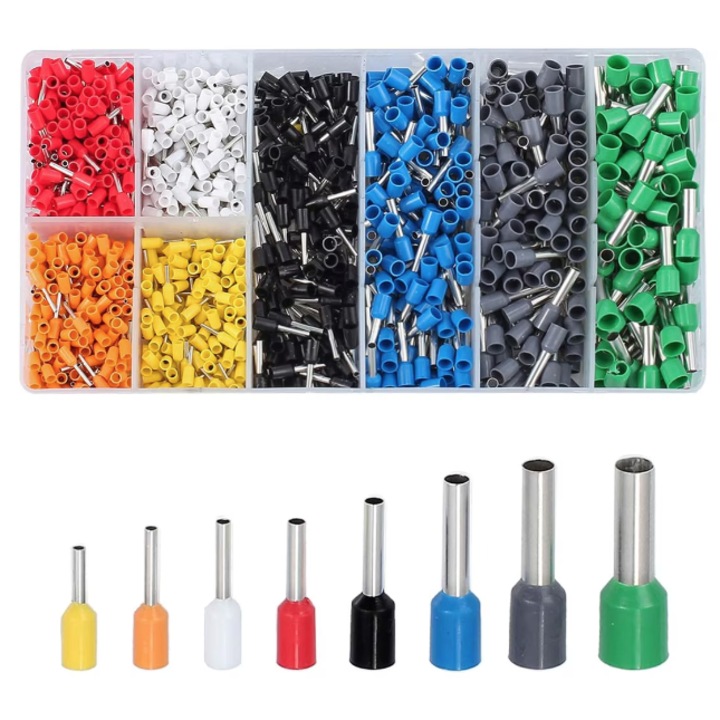 Set 1200 Conectori de sertizare pentru virole de sarma Conector de linie terminala